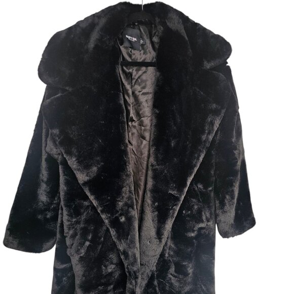 Black Faux Fur Coat - Picture 1 of 3